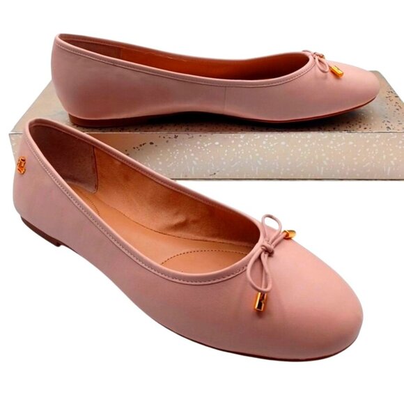 LAUREN RALPH LAUREN Jayna Bow Ballet Flats Women's Size US 11 B Pink Coquette - Picture 2 of 10
